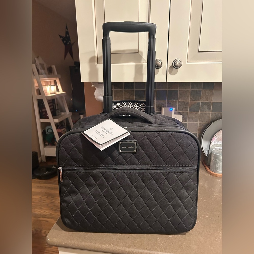 Vera Bradley Black Quilted Carry-On Luggage